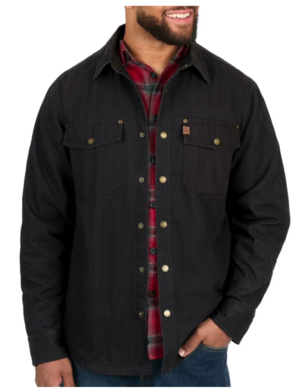Coleman Men's Fleece Lined Canvas Shirt Jacket